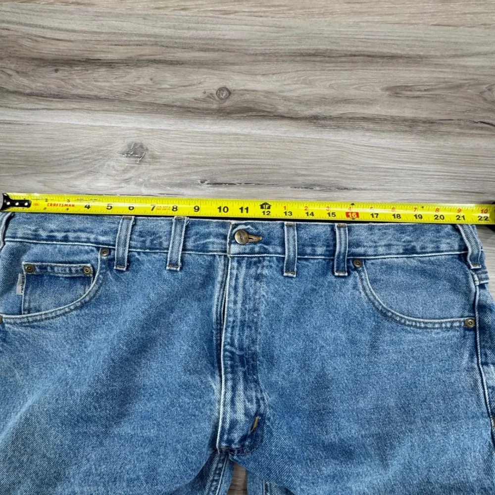 Carhartt B18 STW Traditional Fit Mens Jeans 44x30 Blue Stonewash Straight‎ Leg
